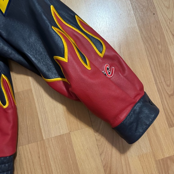 RARE Vintage 90s NASCAR Jeff Gordon leather bomber jacket #NASCAR - Picture 6 of 10